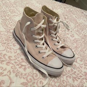 light pink high top converse